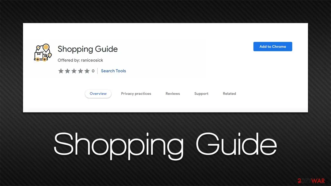 Screenshot of Shopping Guide: adware