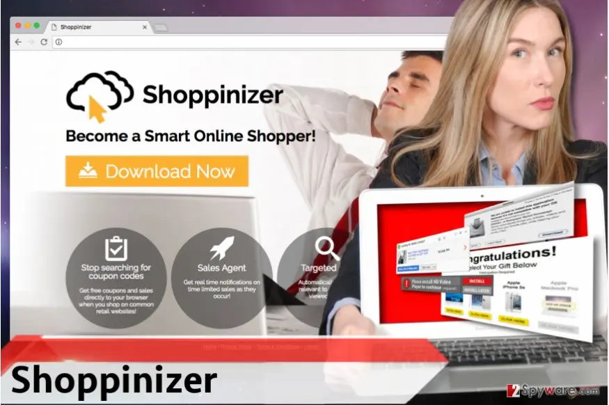 Screenshot of Shoppinizer ads: screenshot
