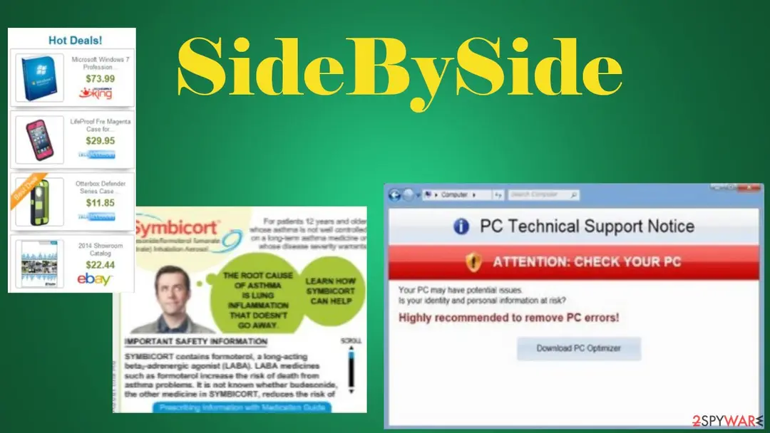 Screenshot of SideBySide: adware