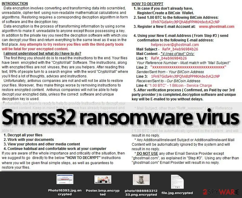 Smrss32 ransomware virus: 1