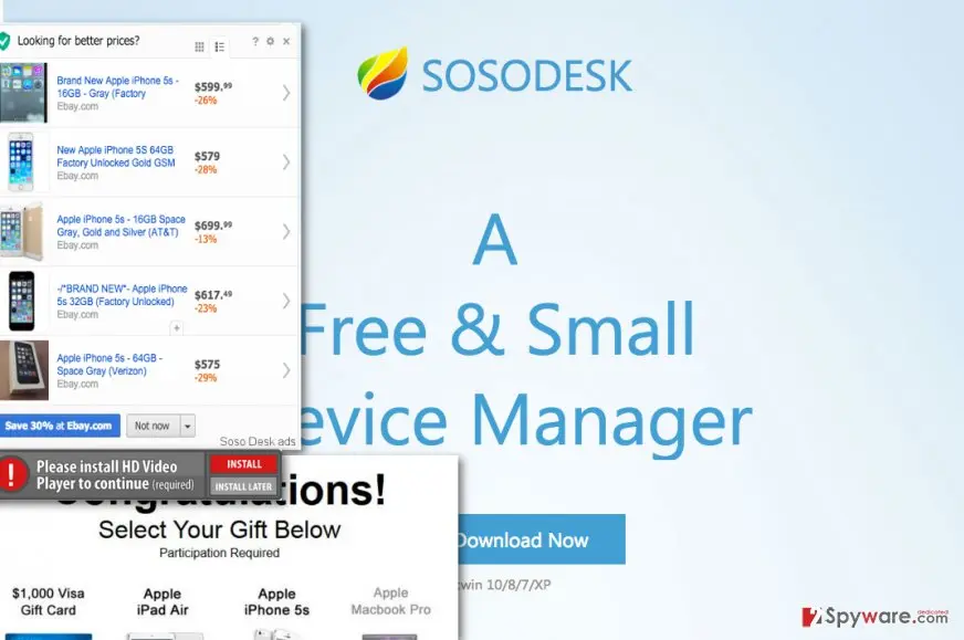 Soso Desk ads: screenshot