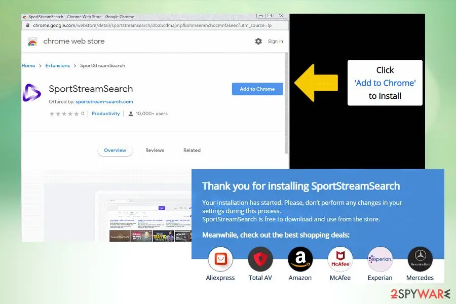 Screenshot of SportStreamSearch: install