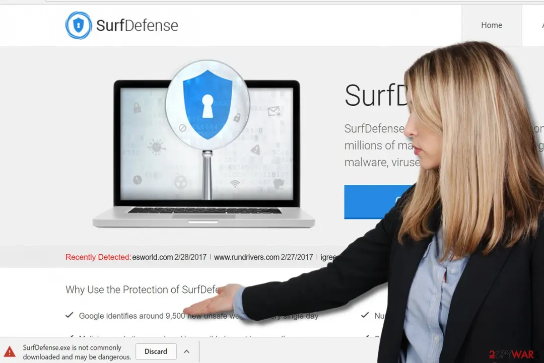 Screenshot of SurfDefense: virus