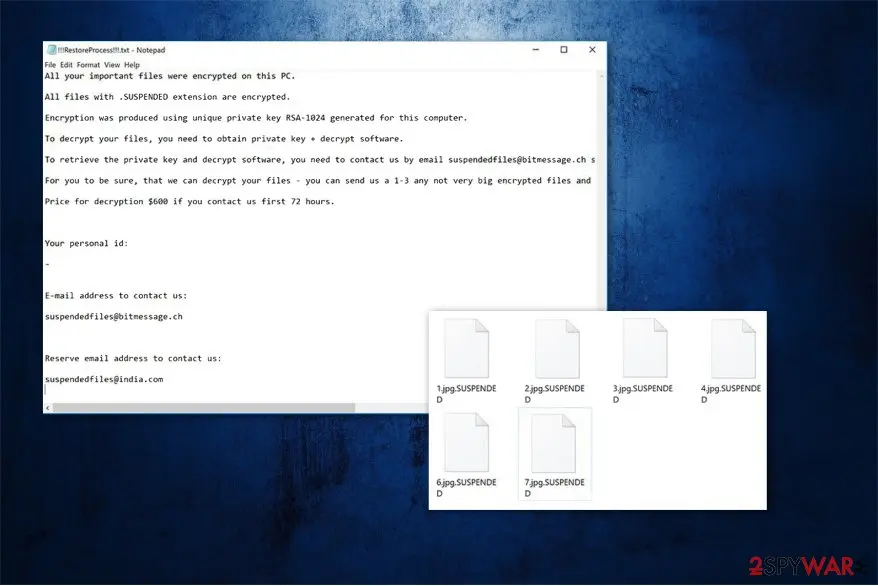 SUSPENDED ransomware: is a new version of stop virus