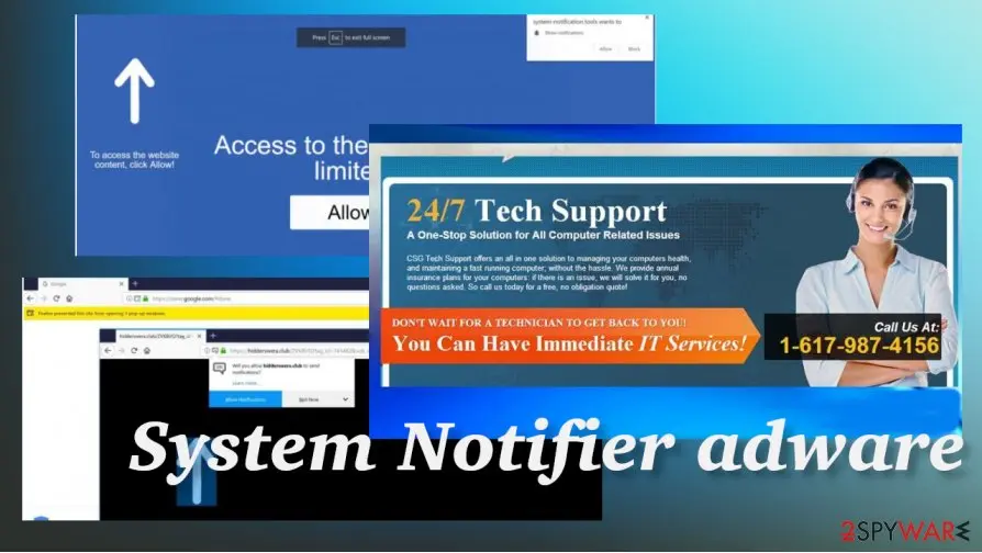 System Notifier adware: system notifier pup