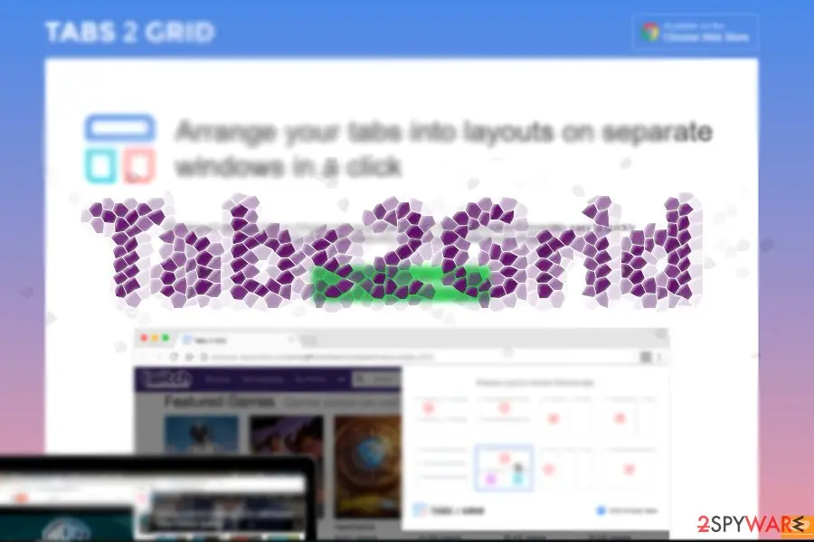 Screenshot of Tabs2Grid virus: tabs2grid