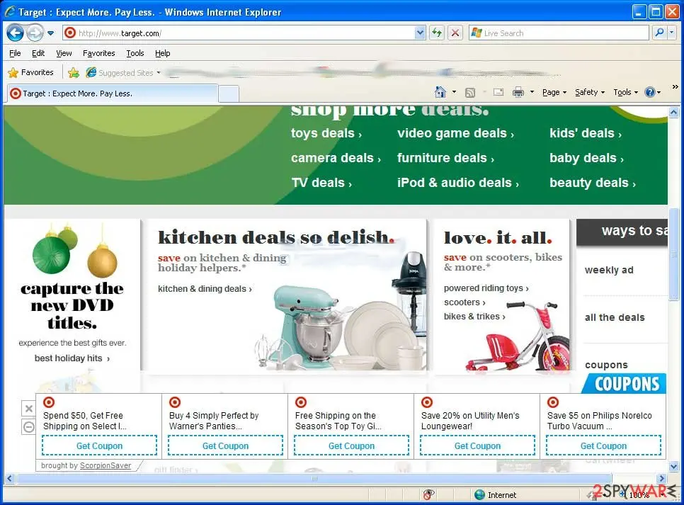 Screenshot of Target Saver: ads