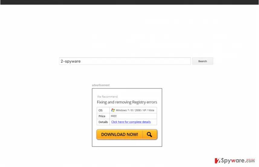 Webpageing.com virus: the main page of webpageing virus
