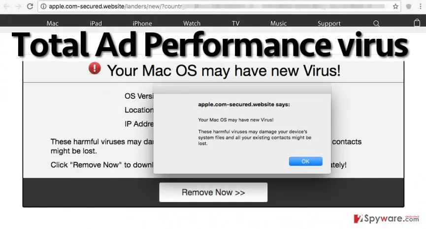 Total Ad Performance virus: screenshot