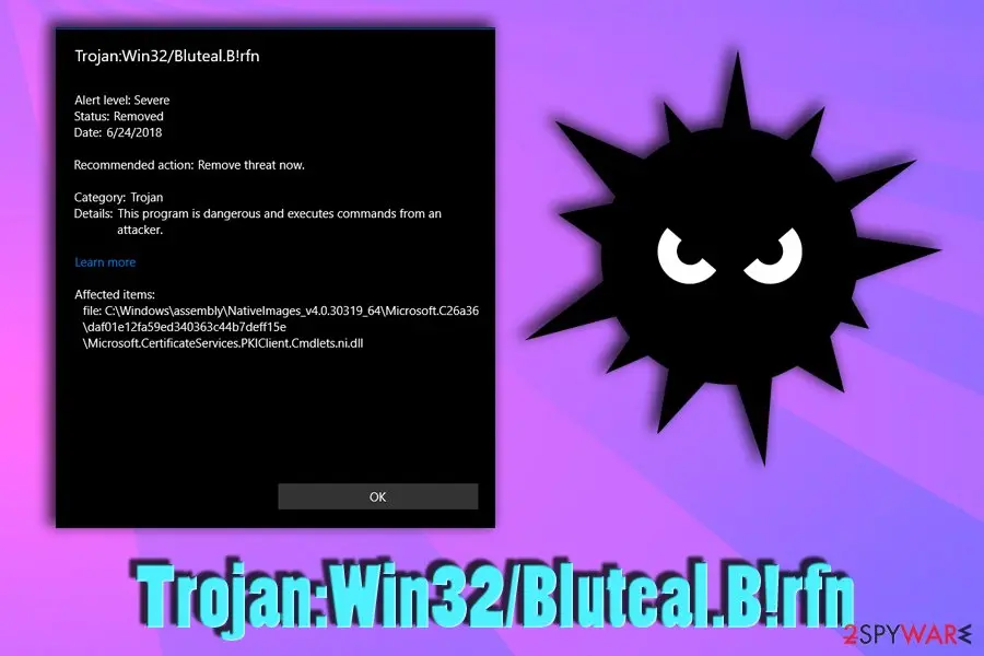 Trojan:Win32/Bluteal.B!rfn: trojan win32 bluteal brfn virus