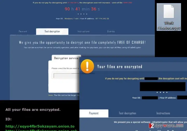 UltraDeCrypter: ultra crypter ransomware illustration