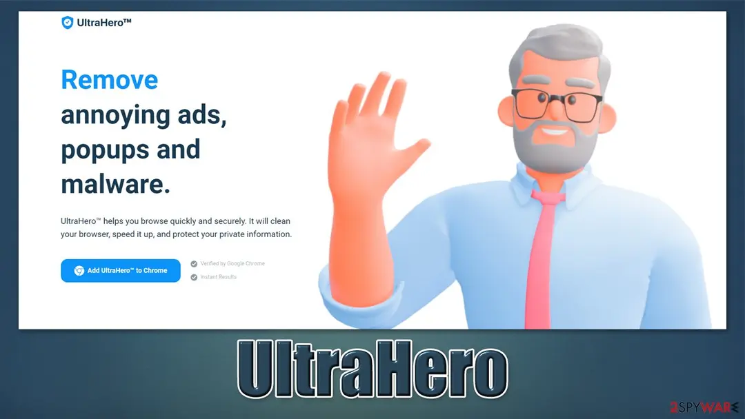 Screenshot of UltraHero: adware