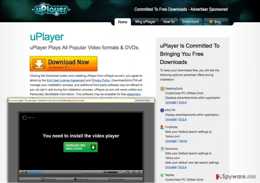 UPlayer virus: uplayer adware