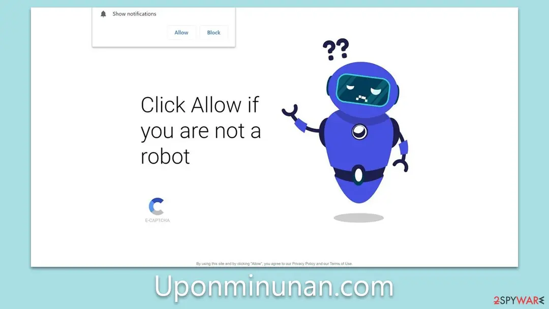 Uponminunan.com: uponminunan com push notification virus