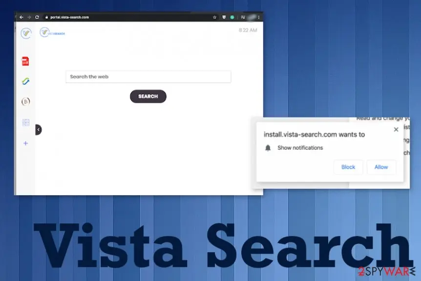Screenshot of Vista Search: pup