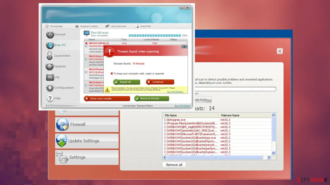 Screenshot of VistaGuardian: pup