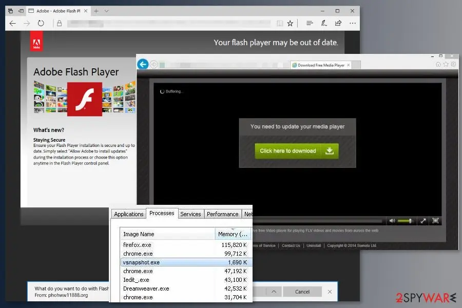 Screenshot of vSnapShot: adware