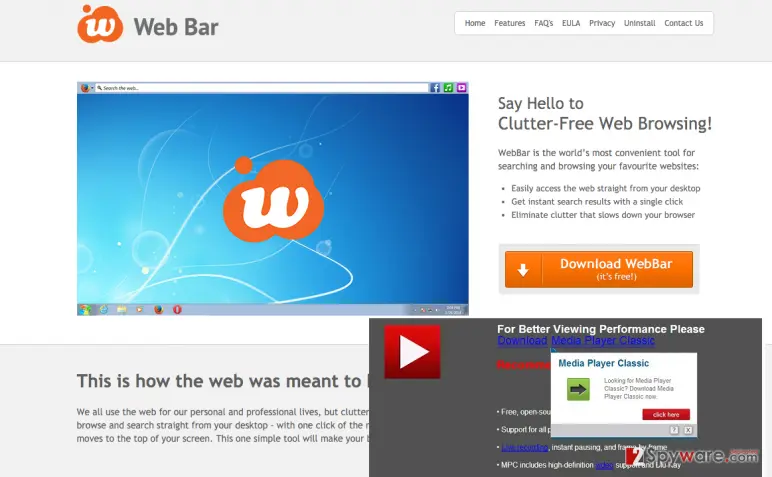 Web Bar: webbar official site and ad en