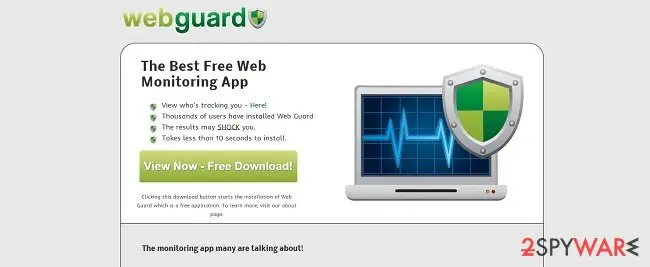 Screenshot of Web Guard: webguard
