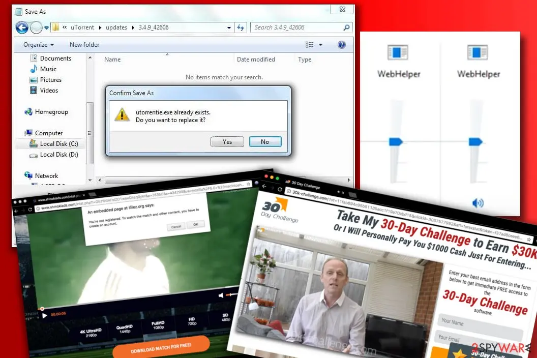 Screenshot of WebHelper: ads
