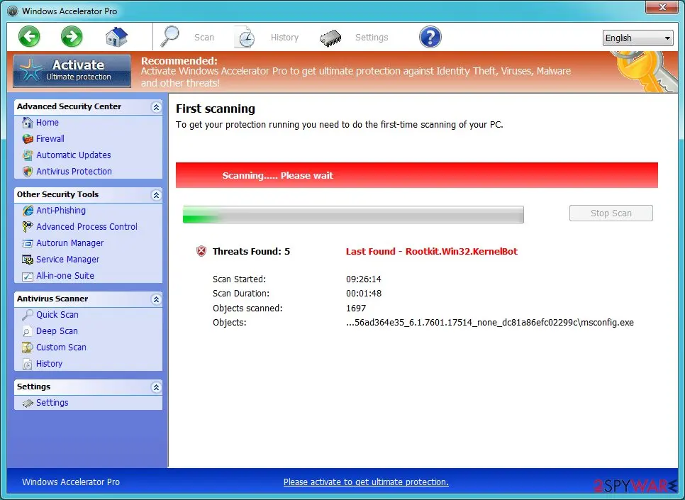 Windows Accelerator Pro: screenshot