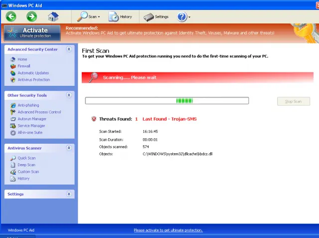 Windows PC Aid: screenshot
