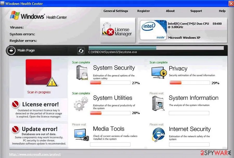 Windows Health Center: windowshealthcenter rogue