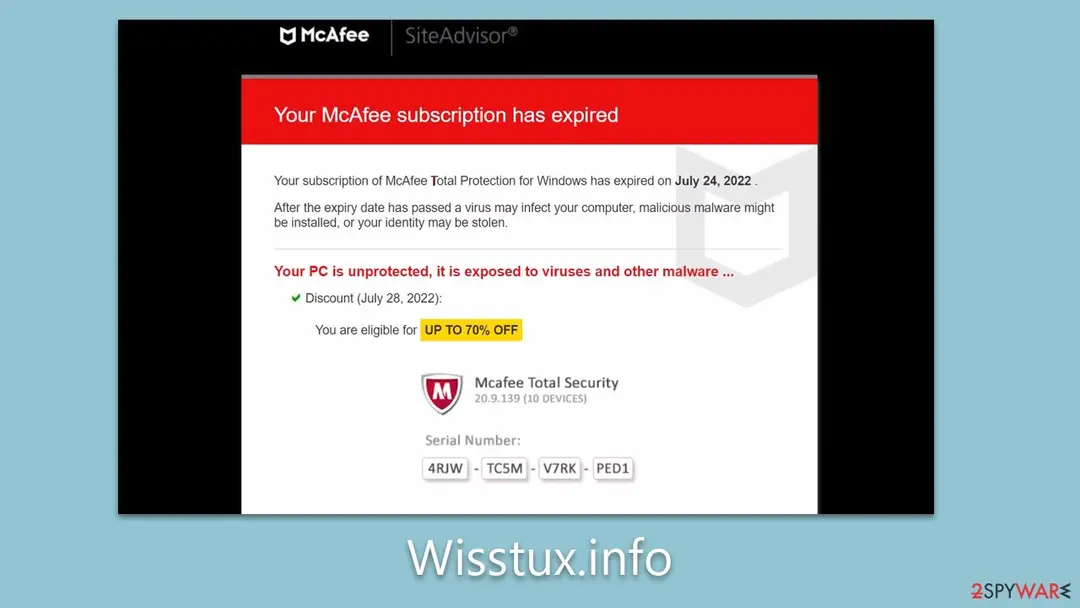 Wisstux.info: wisstux info scam