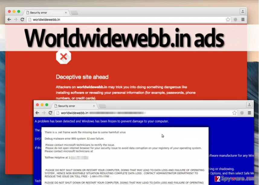 Worldwidewebb.in ads: worldwidewebb in virus