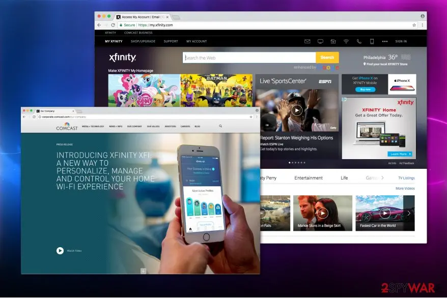 XFinity Toolbar: collects personally identifiable information