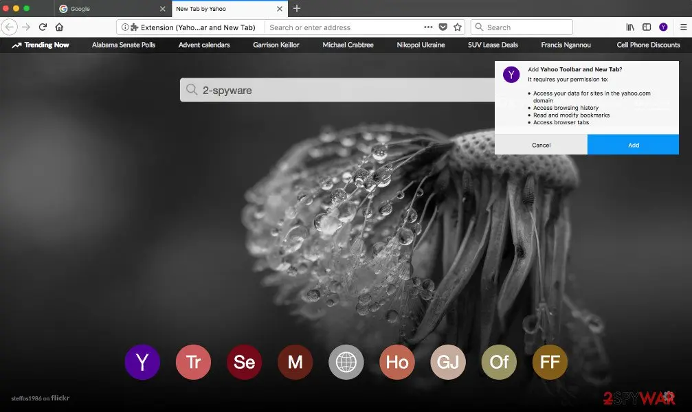 Yahoo Toolbar: on firefox