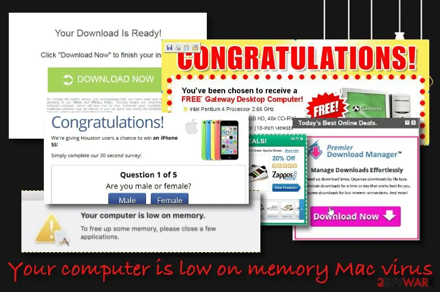 Your computer is low on memory Mac virus: your computer is low on memory pop ups