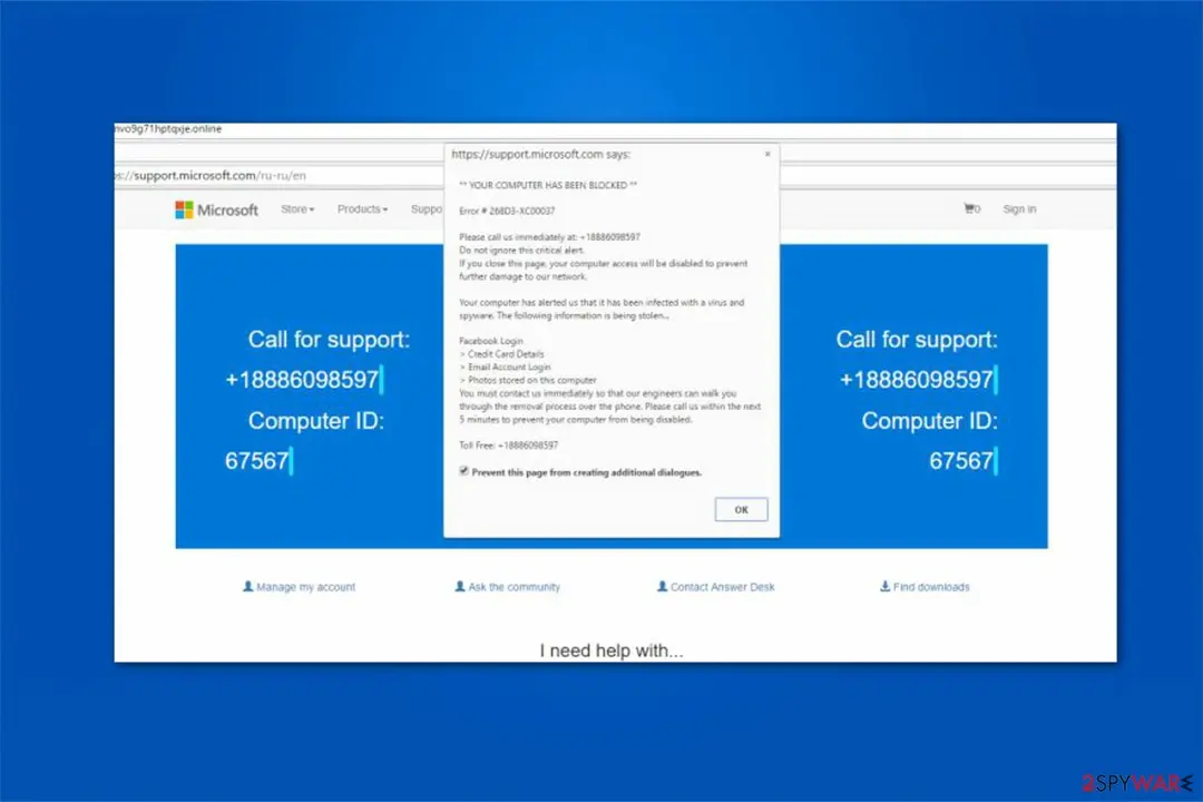 Your Connection To This Site is Not Private scam: screenshot