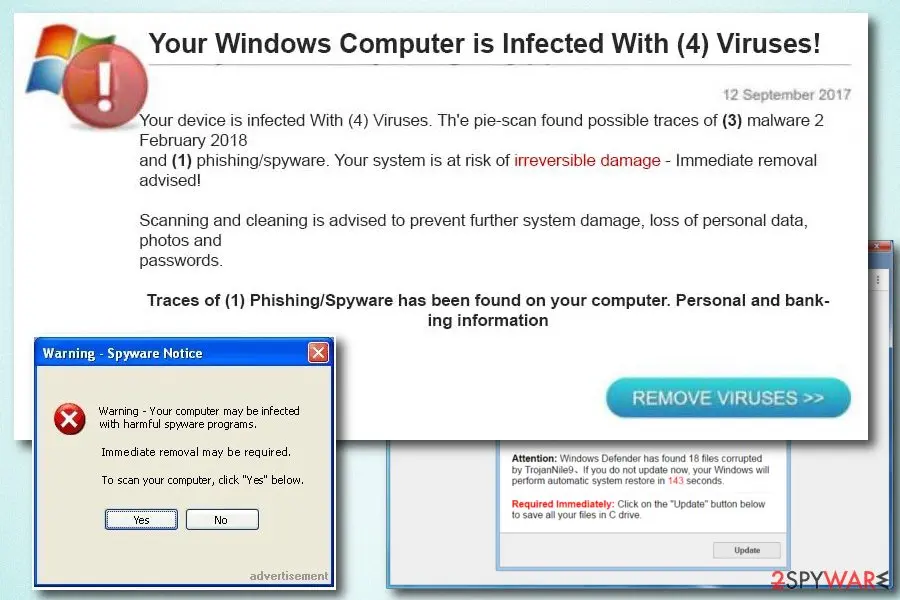 Your Windows Computer Is Infected With: 4 viruses virus