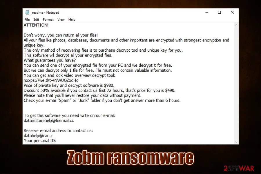 Zobm ransomware: file locking virus djvu