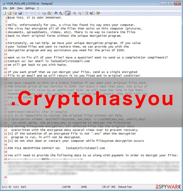 .Cryptohasyou virus: cryptohasyou virus example