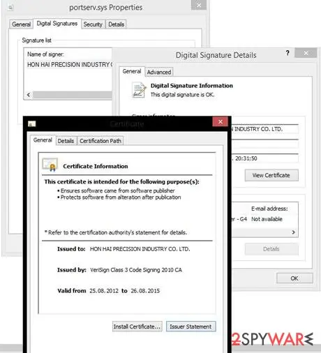 Screenshot of Duqu virus: screenshot