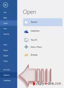 Disable Macros on Windows. Step 2