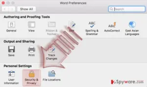 Disable Macros on Mac OS X. Step 2