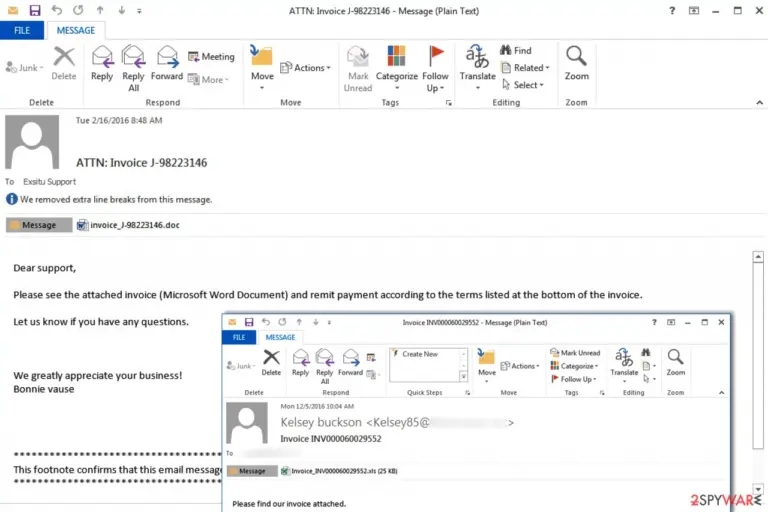 Malicious emails distributing Locky