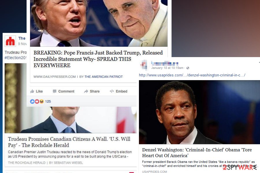 Politics in fake news