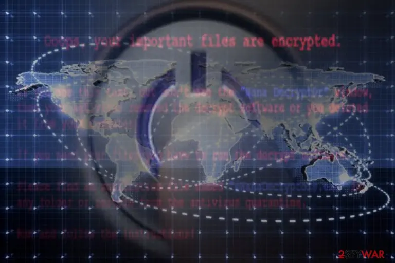 The image illustrating the attack of WannaCry