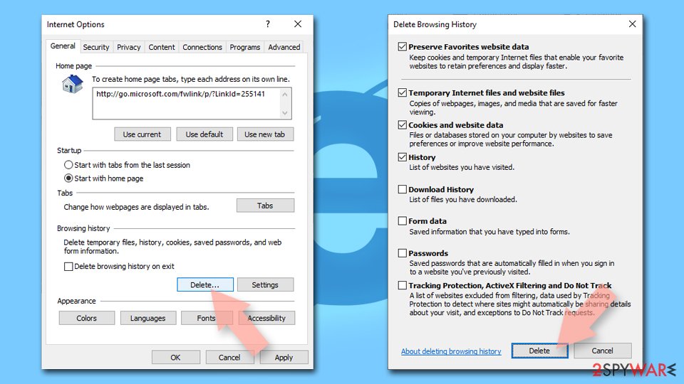 Clear temporary files from Internet Explorer Clear temporary files from Internet Explorer