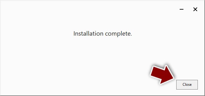 Complete installation Complete installation