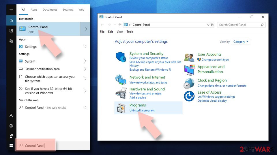 Uninstall from Windows 1 Uninstall from Windows 1
