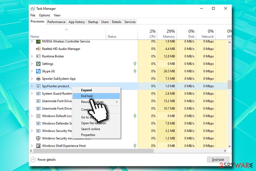 Remove SpyHunter from Task Manager Remove SpyHunter from Task Manager