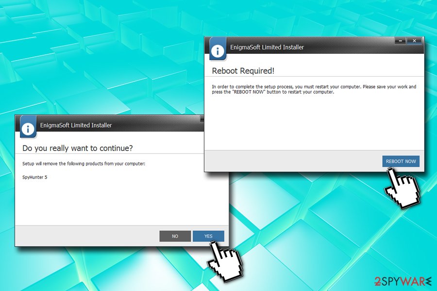 Reboot the PC Reboot the PC