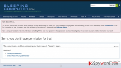 Bleeping Computer site screenshot