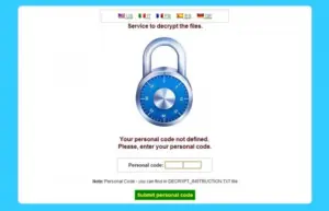 an example of Cryptowall notification