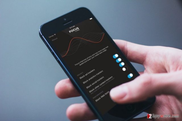 Picture of Firefox Focus app on iPhone